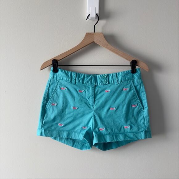 Vineyard Vines Embroidered Whale Shorts Double Button Zip Cotton Stretch pockets - Picture 10 of 10